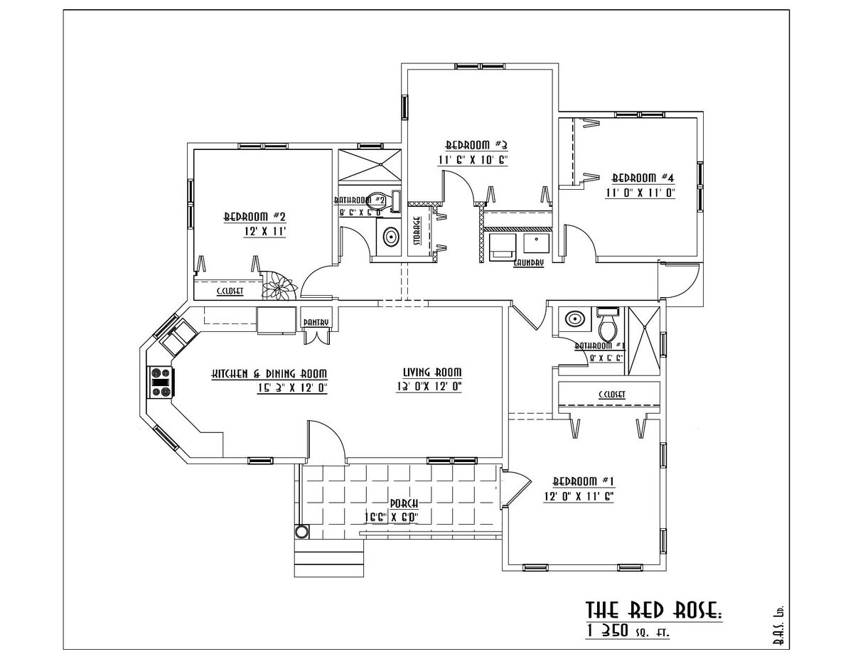 The Red Rose floor plan