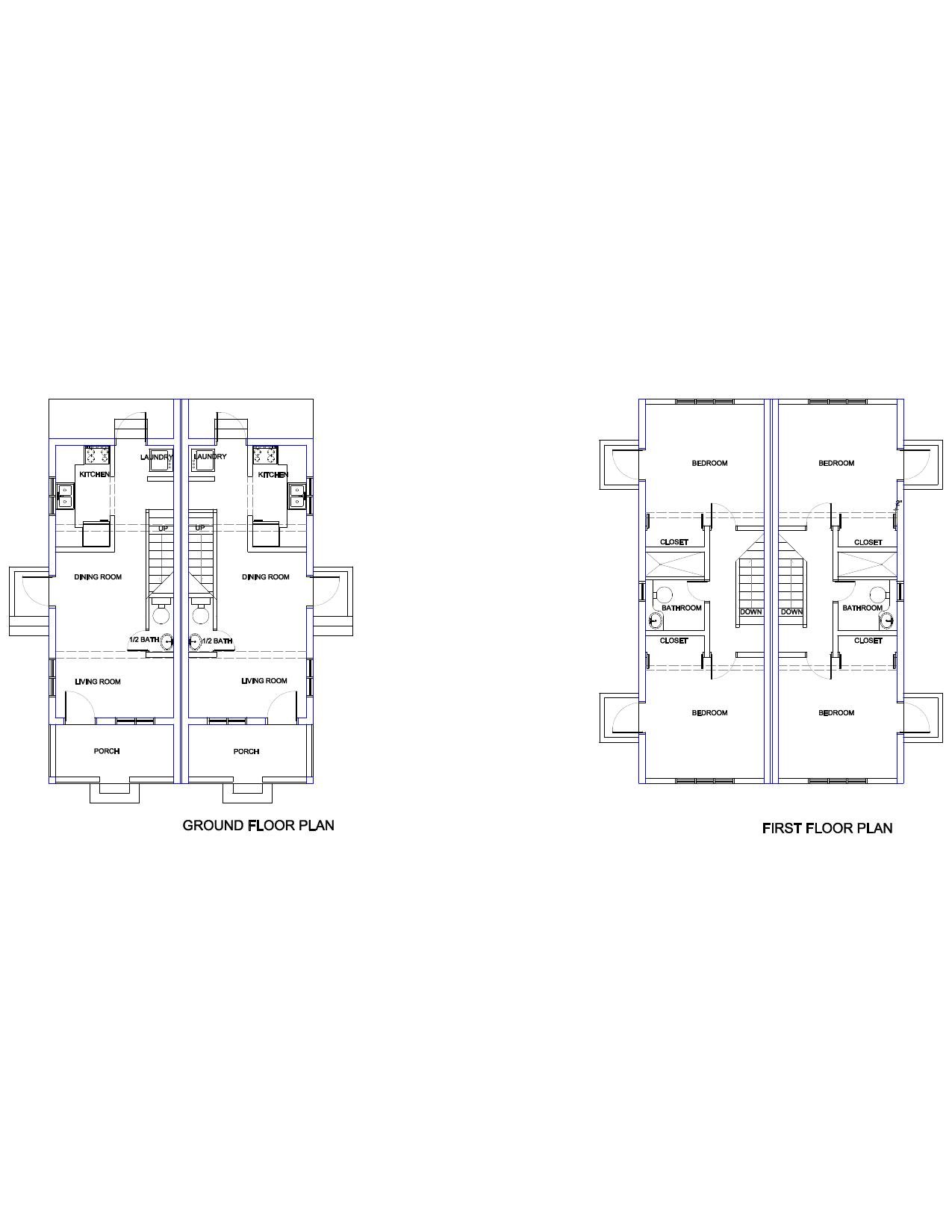 Town House floor plan